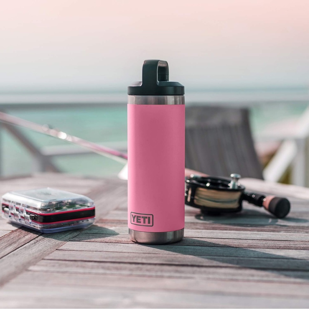 YETI 46oz limited edition color Power Pink Chug Rambler with extra Straw Lid - Picture 2 of 15